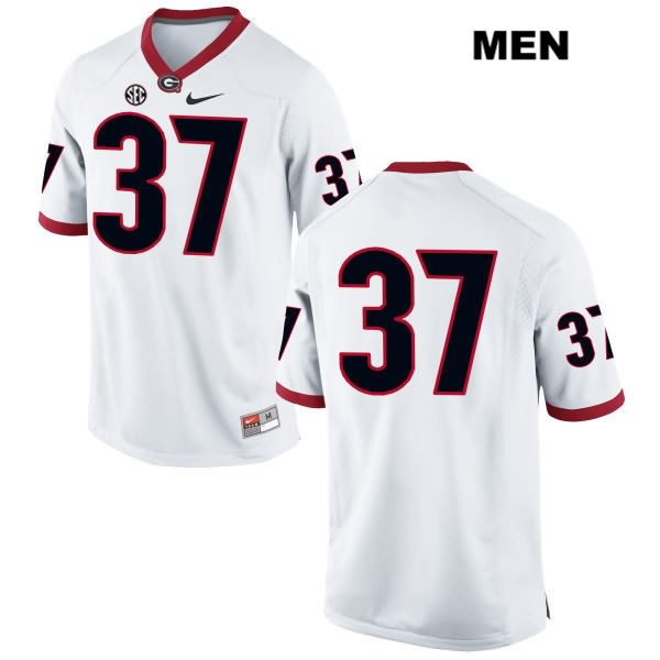 Georgia Bulldogs Men's Jordon McKinney #37 NCAA No Name Authentic White Nike Stitched College Football Jersey FOX0856NL